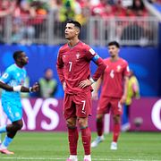 Cristiano Ronaldo under Portugals första gruppspelsmatch mot Kongo-Kinshasa.