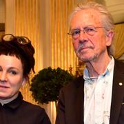 Nobelpristagarna Olga Tokarczuk och Peter Handke. 