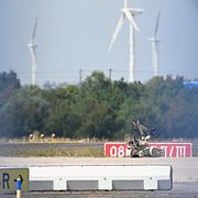 En bombrobot på flygplatsen i Leipzig den 5 augusti.