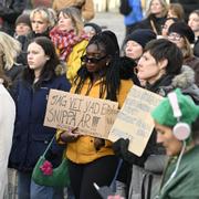 Demonstration till stöd för familjen förra året.