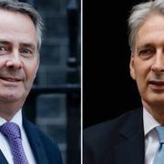 Storbritanniens finansminister Philip Hammond och handelsminister Liam Fox.