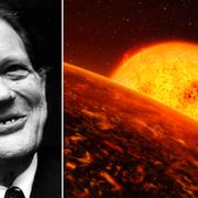 Harry Martinson. En illustration av en exoplanet med stjärna. 