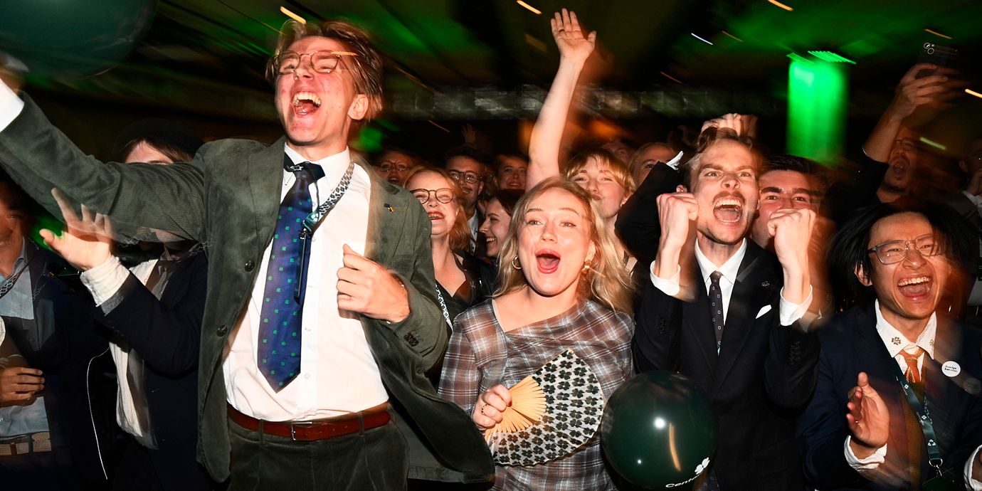 Det jublas på Centerpartiets valvaka.
