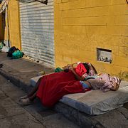 Några av migranterna som tagit sig till Ceuta.