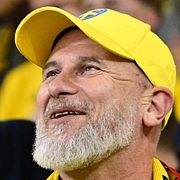 Marko ”Markoolio” Lehtosalo under tisdagens fotbollsmatch VM-kval playoff-final mellan Sverige och Polen.