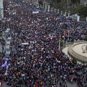 De omfattande demostationerna hölls bland annat i Madrid.