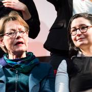 Gudrun Schyman och Gita Nabavi, partiledare Feministiskt initiativ 