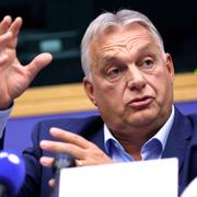 Orbán i Strasbourg under tisdagen.