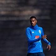 Alexander Isak på tisdagens träning.