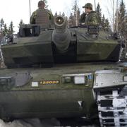 Stridsvagn Leopard 2 från I19 Pansarbataljon i Boden.