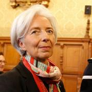 IMF-chefen Christine Lagarde vid domstolsförhandlingarnas första dag för en vecka sedan.