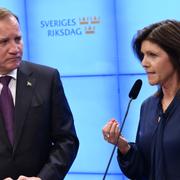 Arkivbild: Statsminister Stefan Löfven (S) och arbetsmarknadsminister Eva Nordmark (S). 