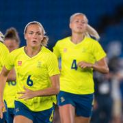 Magdalena Eriksson, Stina Blackstenius och Hanna Glas.