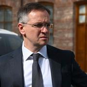 Putinrådgivaren Vladimir Medinskij, som ledde den ryska delegationen. 