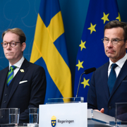 Utrikesminister Tobias Billström (M) och Statsminister Ulf Kristersson (M) är på väg till Washington DC. 