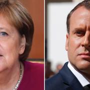 Angela Merkel och Emmanuel Macron. 