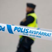 Polis vid avspärrning