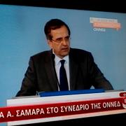 Antonis Samaras i en sändning i ERT.