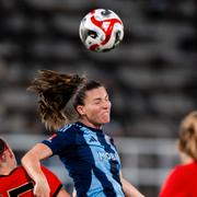 Djurgårdens Pauline Hammarlund under kvällens match i Damallsvenskan mellan Djurgården och Brommapojkarna. 
