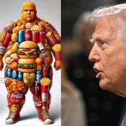 Kollage av ett mem som spridits på internet och USA:s president Donald Trump.