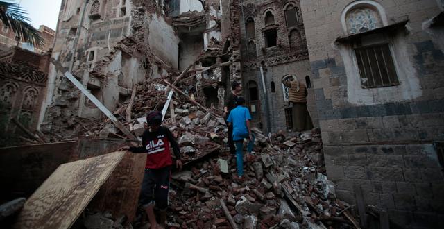 Bild från huvudstaden Jemen i augusti.  Hani Mohammed / AP