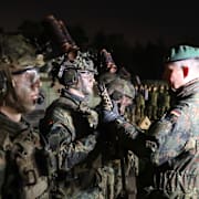 Tyska soldater under en övning tidigare i december.