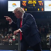 Donald Trump kampanjtalade i Florida på fredagskvällen.