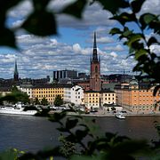 Vy över Riddarholmen, Stockholm.