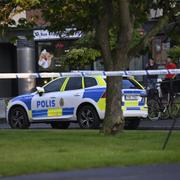 Polisen på plats i Kristianstad.
