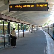Arkivbild på Hägerstensåsens tunnelbanestation.