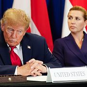 Arkivbild på Donald Trump och Danmarks statsminister Mette Frederiksen den 22 september.