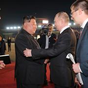 Kim Jong-Un och Vladimir Putin.