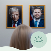 Donald Trumps och JD Vances nya porträtt.