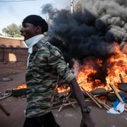 Våldsamma protester mot presidenten i huvudstaden Ouagadougou i november.