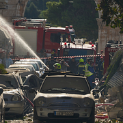 Bilder efter explosionen i Aten.