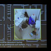 Toaletten där gärningsmannen befunnit sig innan han börjar skjuta