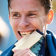 Almgren med medaljen.