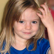 Madeleine McCann och en bild på den lägenhetsbyggnad varifrå hon försvann.