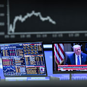 Bild från börsgolvet i Frankfurt.