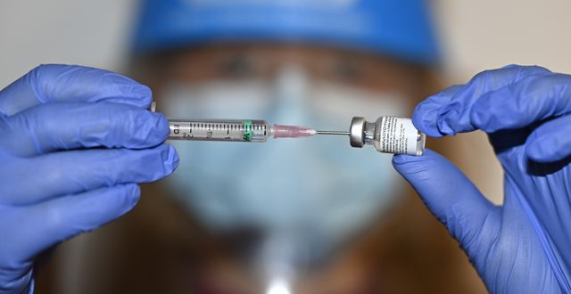 Vaccinspruta.  Mikael Fritzon/TT / TT NYHETSBYRÅN