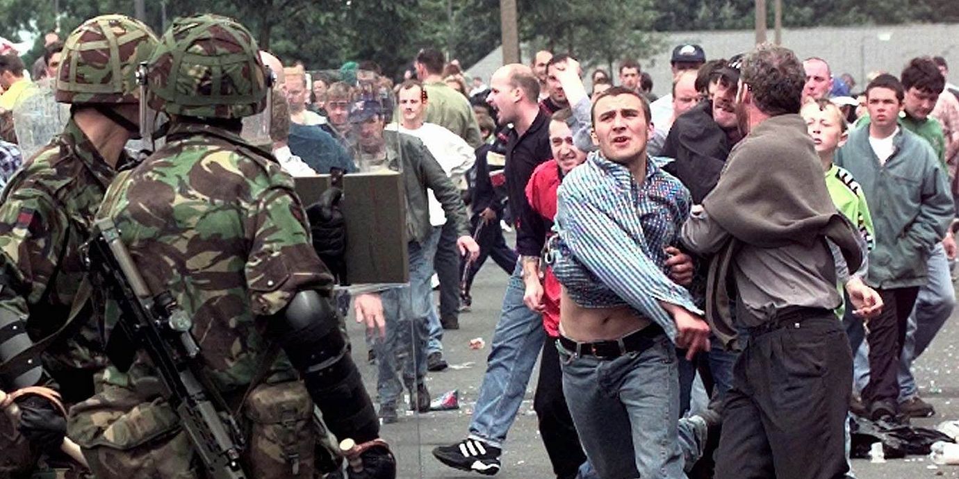 Bild från upploppet under den senaste marschen i juli 1997.