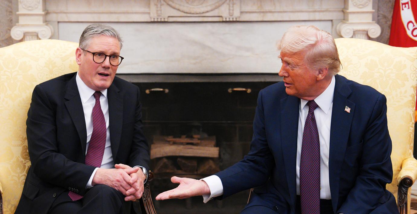 Starmer och Trump tidigare i våras. 