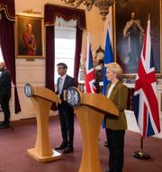 Brittiske premiärministern Rishi Sunak och EU-kommissionens ordförande Ursula von der Leyen. Dan Kitwood / AP