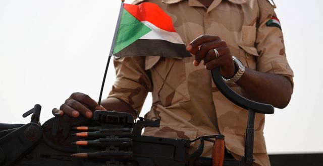 Sudanesisk RSF-soldat. Hussein Malla / AP