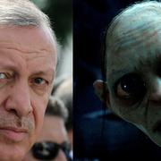 Erdogan och Gollum (vänster och höger).