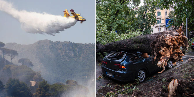 Bilder från Milano och Sicilien i Italien. TT / AP