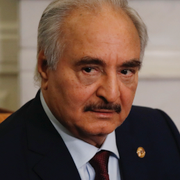 Kahlifa Haftar till vänster och Abdul Hamid Ddeibeh till höger.