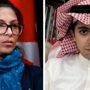 Ensaf Haidar och bloggaren Raif Badawi.