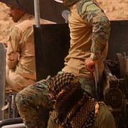 Irakiska styrkor i vid en offensiv i gränsen mot Syrien. Arkivbild.