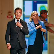 Statsminister Ulf Kristersson (M) och Socialdemokraternas partiledare Magdalena Andersson.